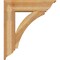 Ekena Millwork Thorton Traditional Rough Sawn Bracket w/ Offset Brace, Western Red Cedar, 8"W x 28"D x 32"H BKT0806X28X32THR01RWR - alternate 4